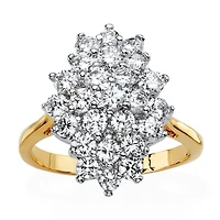 Womens / CT. T.W. Cubic Zirconia 14K Gold Over Brass Cocktail Ring