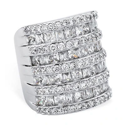 Womens Cubic Zirconia Cocktail Ring