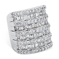 Womens Cubic Zirconia Cocktail Ring