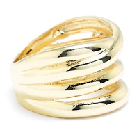 Sparkle Allure Womens 14K Gold Over Brass Band