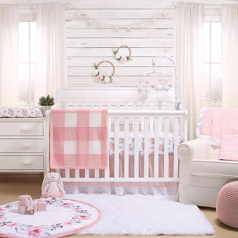 The Peanutshell Farmhouse 2 pc Floral Wall Ring