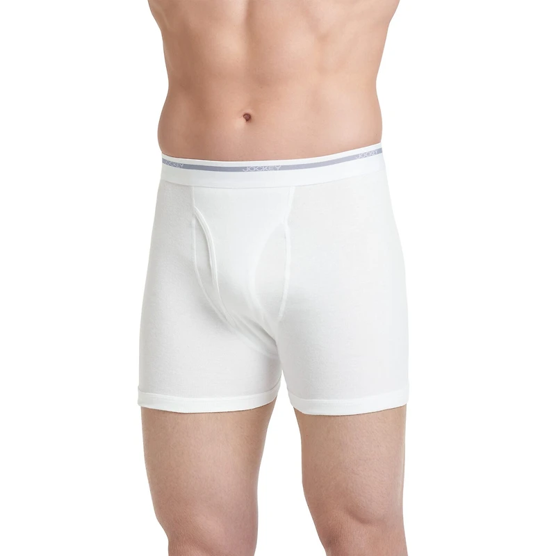 Jockey Classics Cotton Full-Rise Mens 3 Pack Boxer Briefs 9977