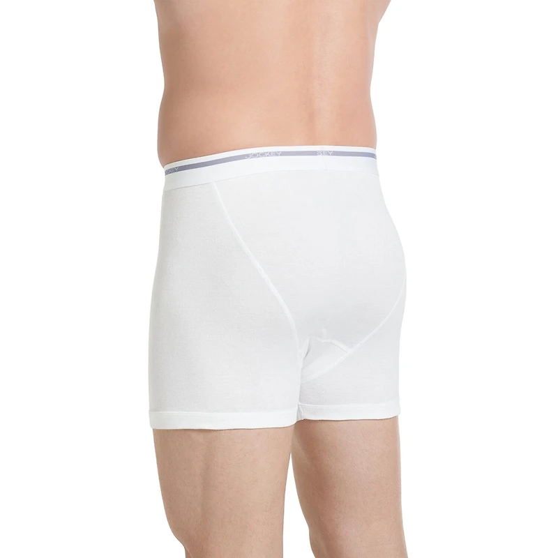 Jockey Classics Cotton Full-Rise Mens 3 Pack Boxer Briefs 9977