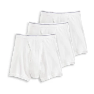 Jockey Classics Cotton Full-Rise Mens 3 Pack Boxer Briefs 9977