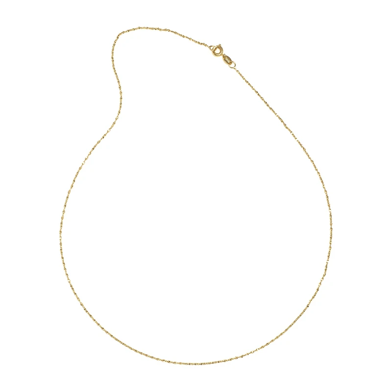 Silver Reflections 24K Gold Over Brass 18-24" Chain Necklace