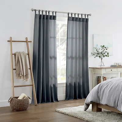 Linden Street Naturals 3-Ways To Hang Rod Pocket Back Tab Light-Filtering Single Curtain Panel