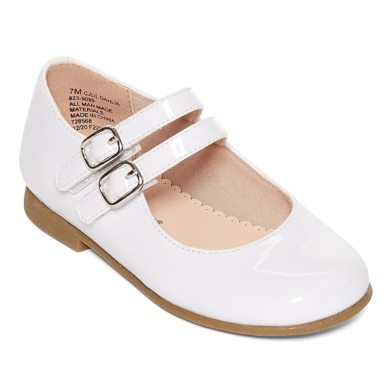 Christie & Jill Lil Dahlia Toddler Girls Round Closed Toe Mary Jane Shoes