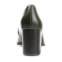 Journee Collection Crawford Womens Square Closed Toe Stacked Heel Pumps