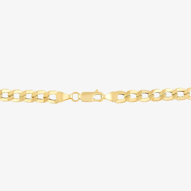 Made In Italy Mens 10K Yellow Gold 22" 6mm Semi-Solid Curb Chain Necklace