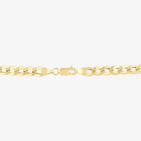 Made In Italy Mens 10K Yellow Gold 22" 6mm Semi-Solid Curb Chain Necklace