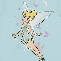 Disney Collection Little & Big Kid Girls Crew Neck Short Sleeve Regular Fit Tinker Bell Graphic T-Shirt