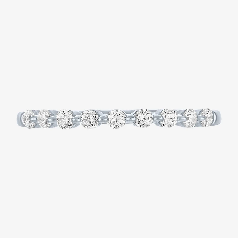 G-H / Si2-I1) Womens 1/2 CT. T.W. Lab Grown White Diamond 10K Gold Wedding Band