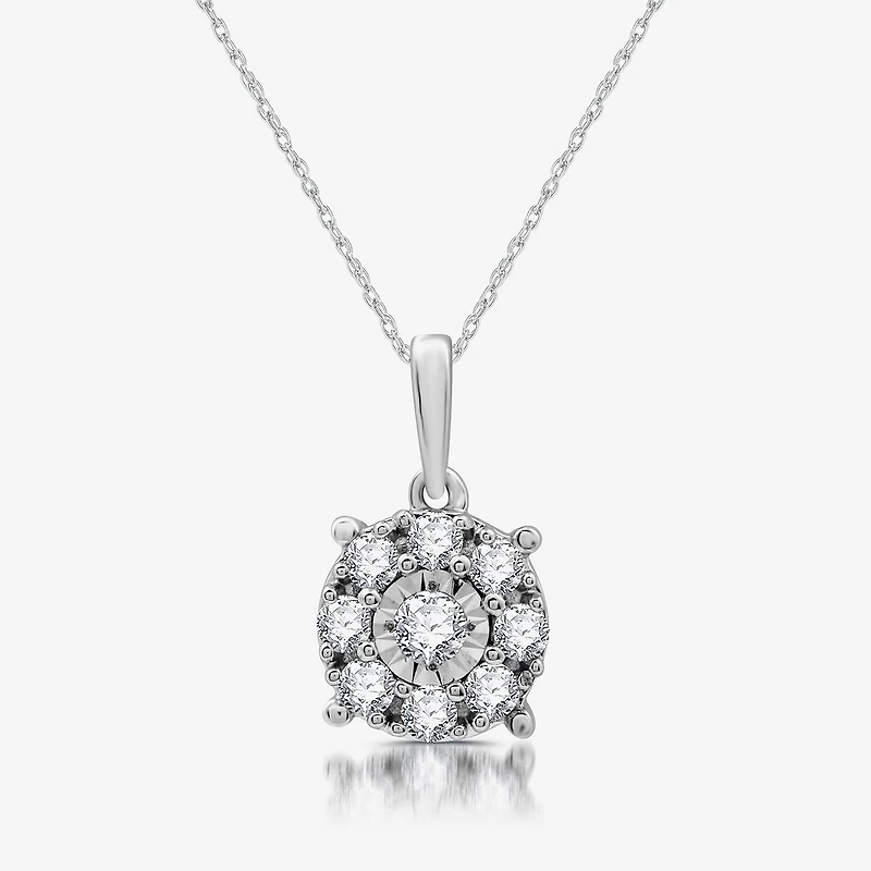 Womens 1/2 CT. T.W. Lab Grown White Diamond Sterling Silver Round 2-pc. Jewelry Set