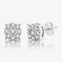 Womens 1/2 CT. T.W. Lab Grown White Diamond Sterling Silver Round 2-pc. Jewelry Set