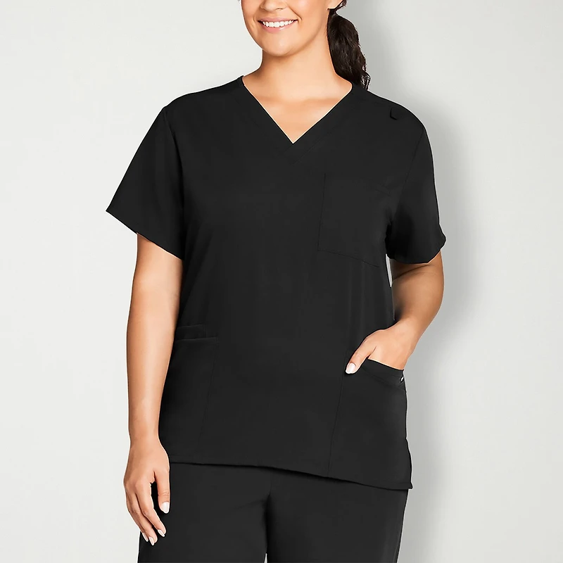 Jockey 2371 Unisex Adult Big V Neck Short Sleeve Stretch Fabric Scrub Top