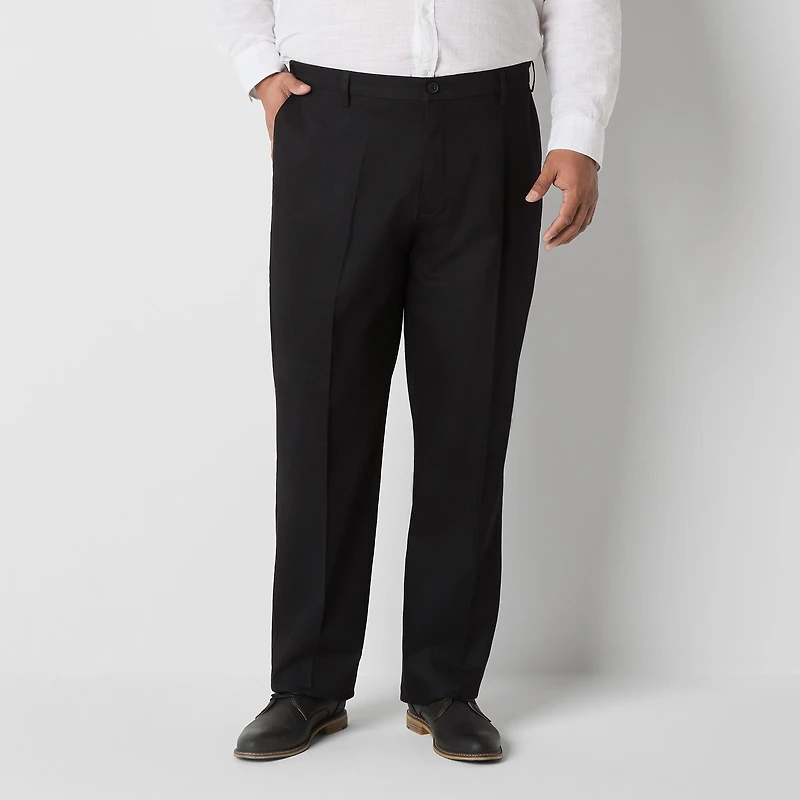 Dockers Signature Iron Free With Stain Defender Mens Comfort Waistband Classic Fit Big and Tall Flat Front Pant