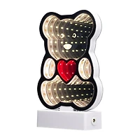 Northlight 3d Teddy Bear With Heart Lighted Valentines Day Tabletop Decor