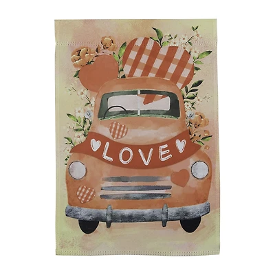 Northlight Love Banner And Vintage Car Garden Flag
