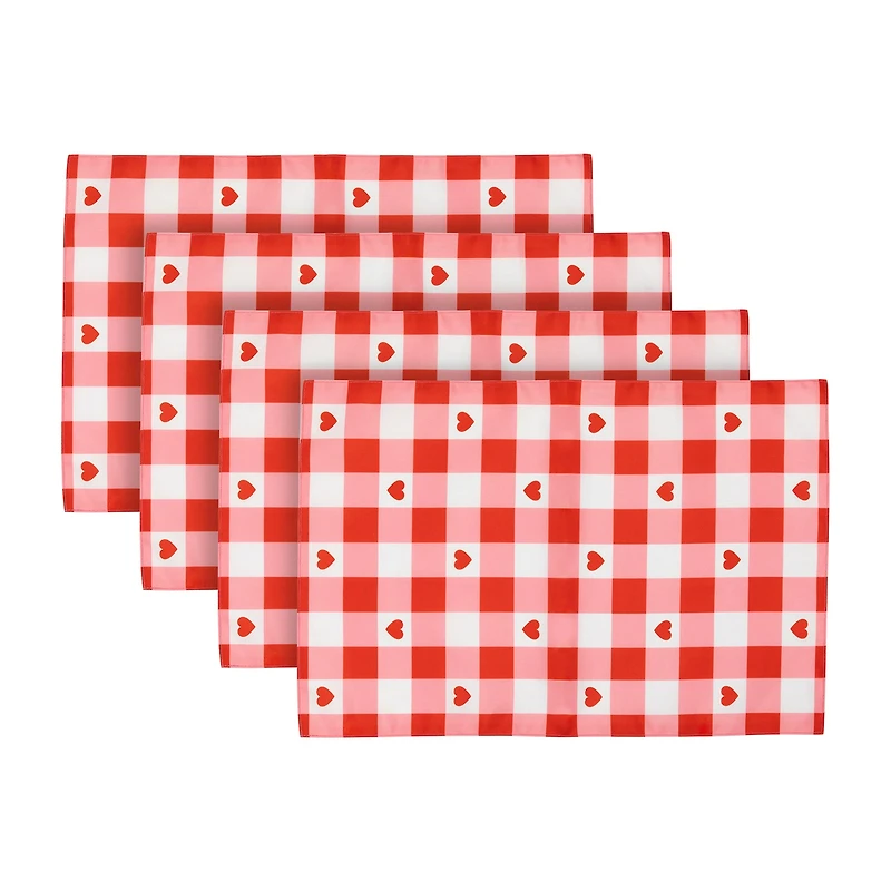 Northlight Checkered Hearts Mat
