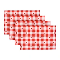 Northlight Checkered Hearts Mat