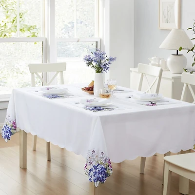 Elrene Home Fashions Spring Hydrangea Floral Cutwork Tablecloth