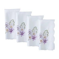 Elrene Home Fashions Spring Hydrangea Floral Cutwork 4-pc. Napkins