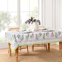Threadmade Lilac Garden Engineered Tablecloth
