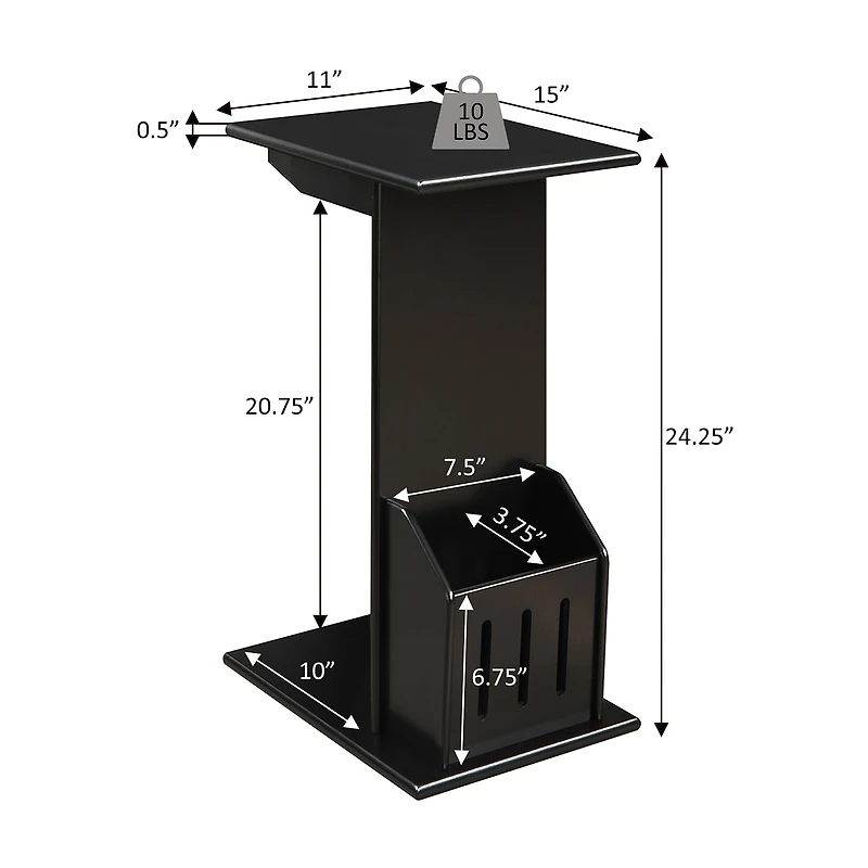 Convenience Concepts Abby Living Room Collection Storage C Table