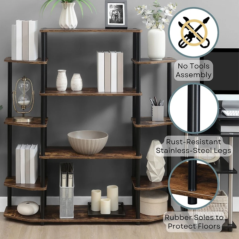 Convenience Concepts Designs2go Office And Library Collection 10-Shelf Bookcase