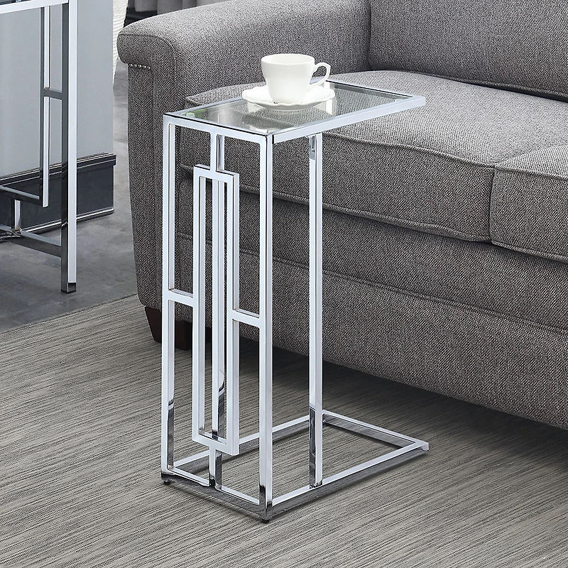 Convenience Concepts Town Living Room Collection Glass C Table