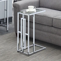 Convenience Concepts Town Living Room Collection Glass C Table
