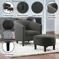 Roosevelt Chair + Ottoman Set