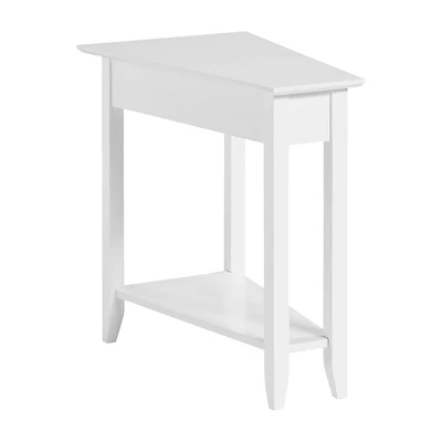 American Heritage Wedge End Table with Shelf