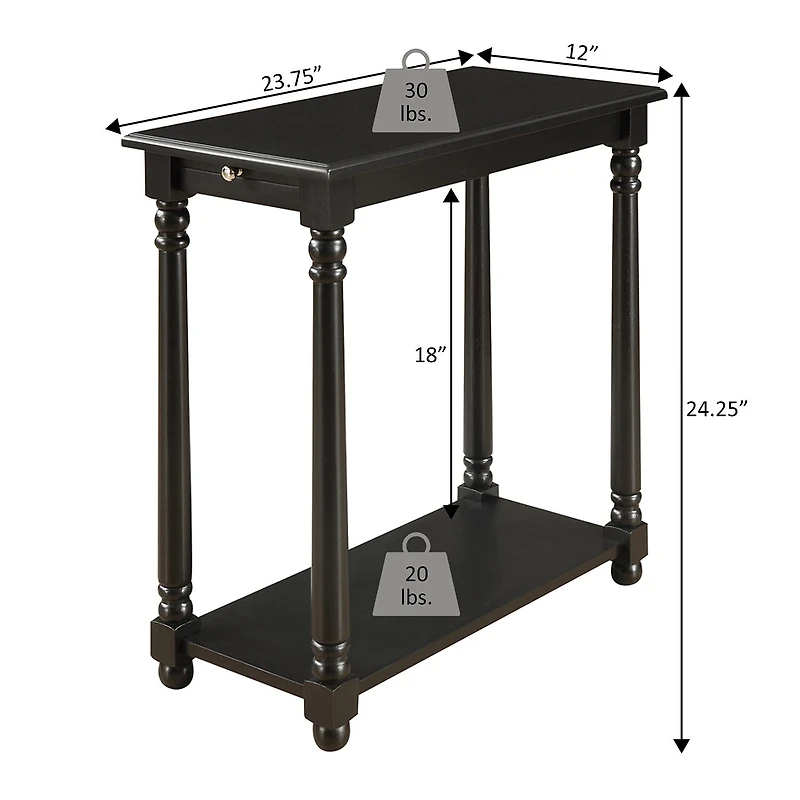 French Country Regent Chairside End Table