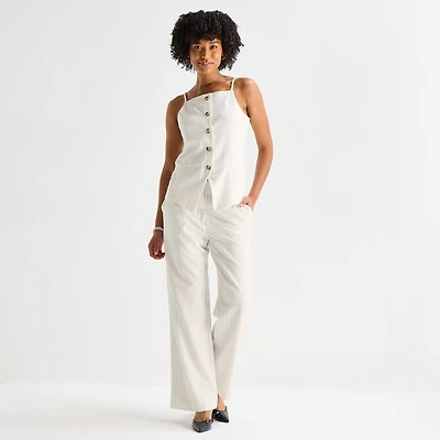 by&by Womens Juniors Straight Trouser
