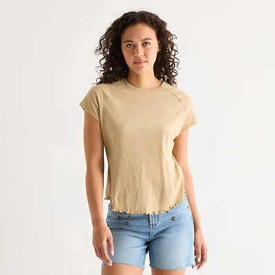 A.N.A Womens Crew Neck Short Sleeve T-Shirt