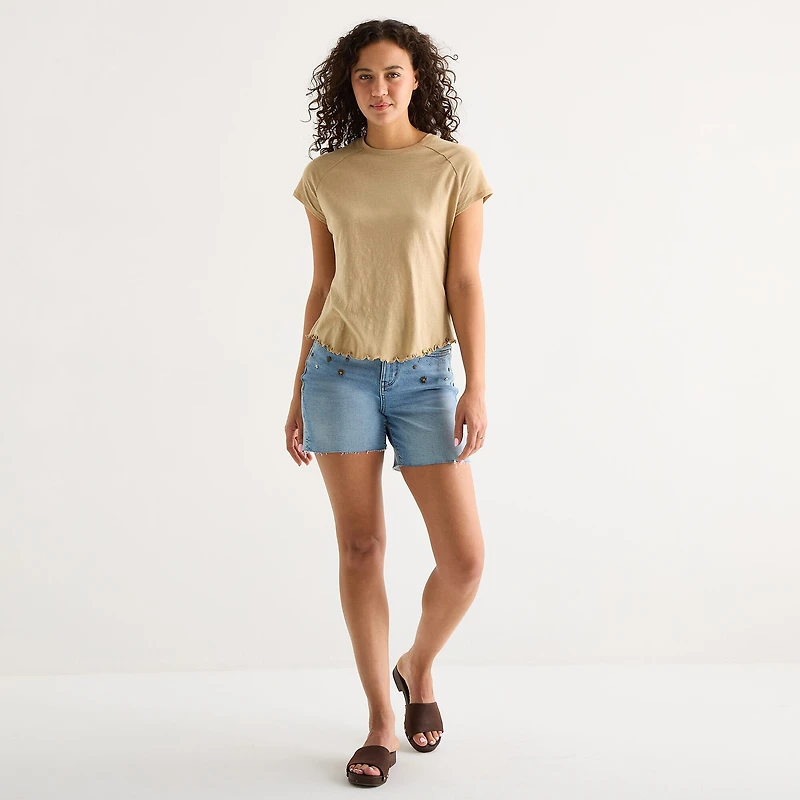 A.N.A Womens Crew Neck Short Sleeve T-Shirt