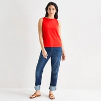 St. John's Bay Womens Crew Neck Sleeveless Tank Top