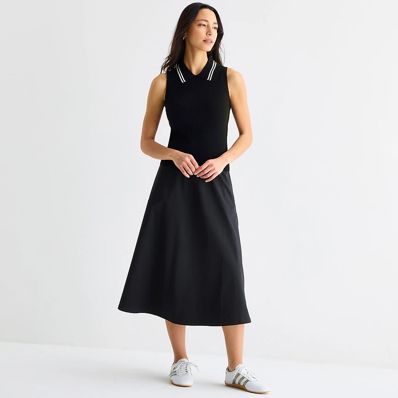 Stylus Womens Sleeveless Polo Sweater