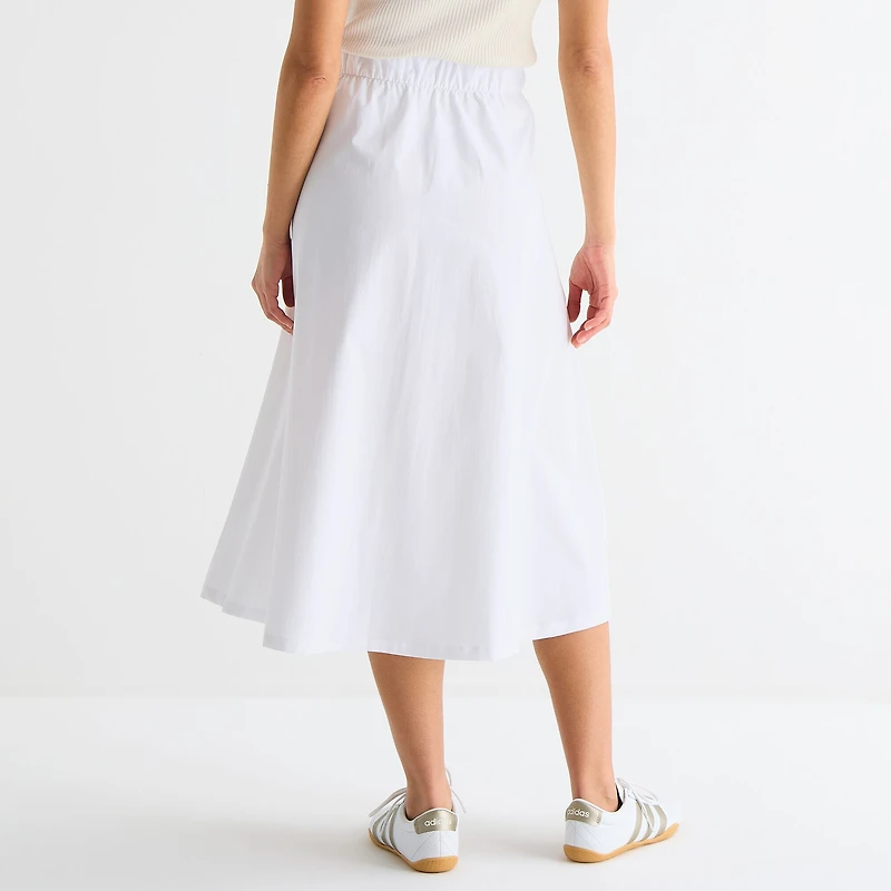Stylus Womens Midi A-Line Skirt