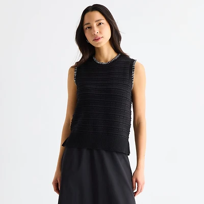 Stylus Womens Crew Neck Sweater Vest