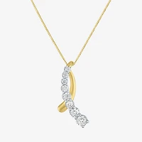 G-H / Si2-I1) Womens 2/3 Ct. T.W. Lab Grown White Diamond 10K Gold 18 Inch Pendant Necklace