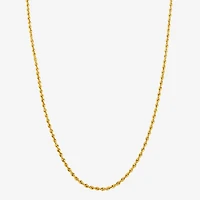 14K Yellow Gold 1.8mm Hollow Rope Chain Necklace