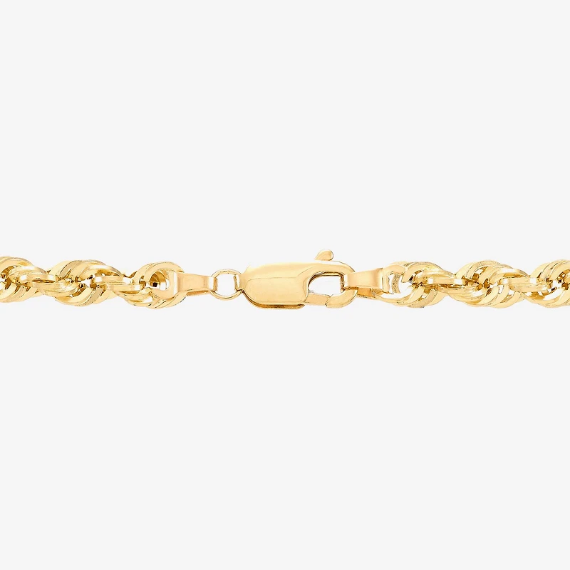 Unisex Adult 14K Gold 24 Inch Rope Chain Necklace