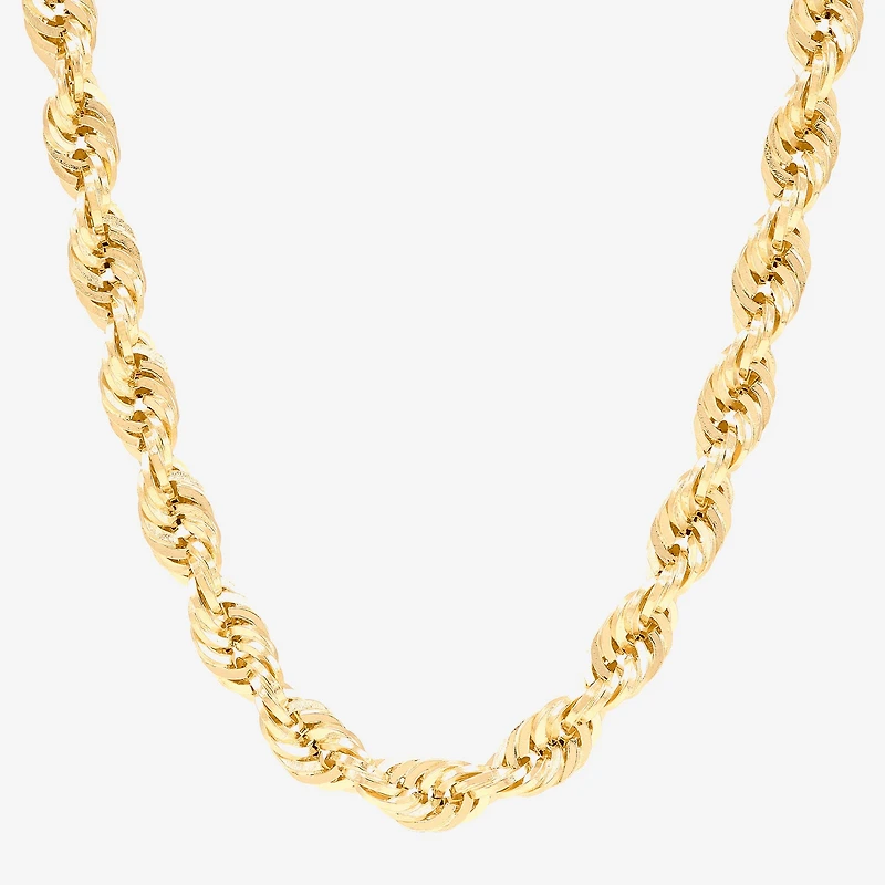 Unisex Adult 14K Gold 24 Inch Rope Chain Necklace