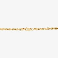 Unisex Adult 10K Gold 22 Inch Rope Chain Necklace