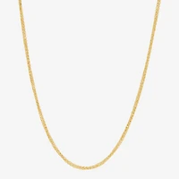 Womens 14K Gold 16 Inch Wheat Chain Necklace