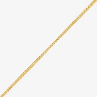 Womens 14K Gold 16 Inch Wheat Chain Necklace
