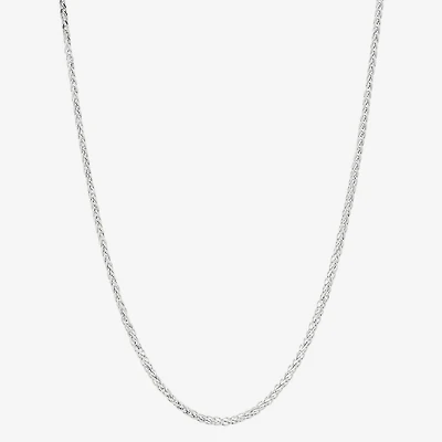 Womens 14K Gold 16 Inch Wheat Chain Necklace