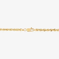 Unisex Adult 10K Gold 18 Inch Rope Chain Necklace